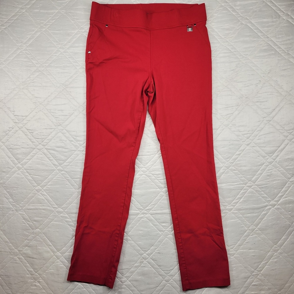 Rafaella‎ Comfort Bright Red pull on dress pants size 14